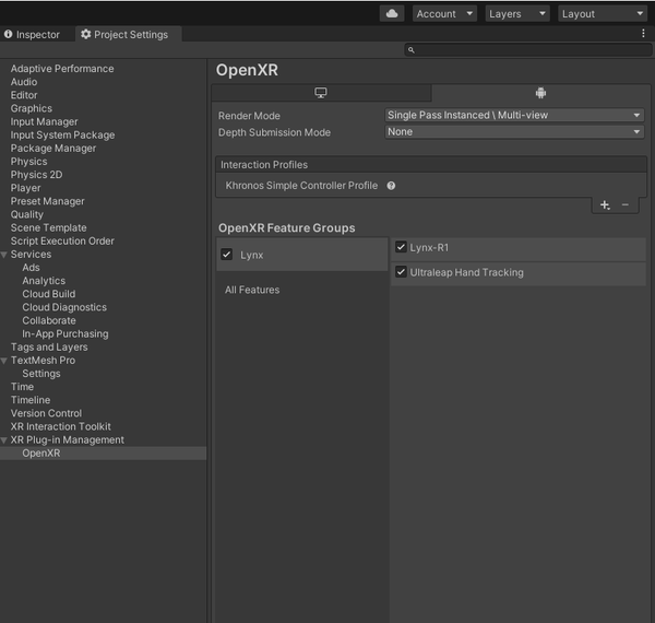 Lynx-R1 supports OpenXR